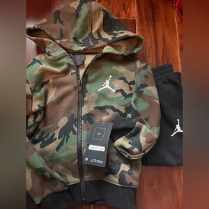 Kids Jordan Camo Hoodie and Pants set